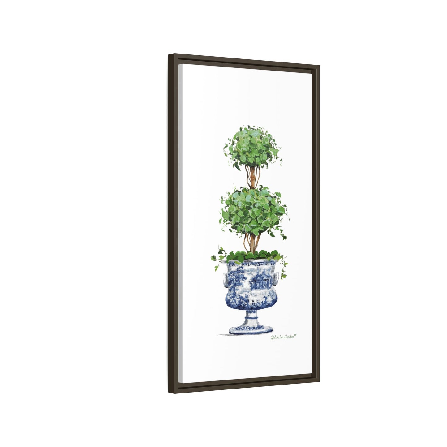 Double Topiary Tree Canvas Print