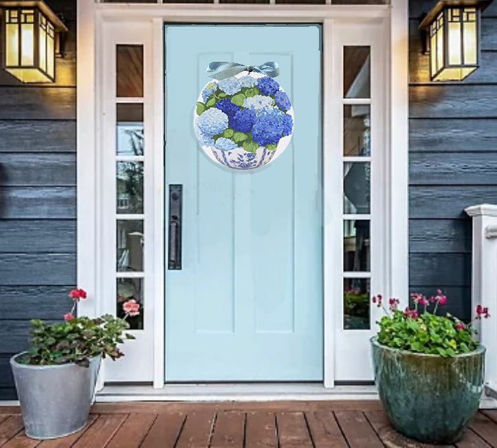 Hydrangea Porch Decor Door Hanger