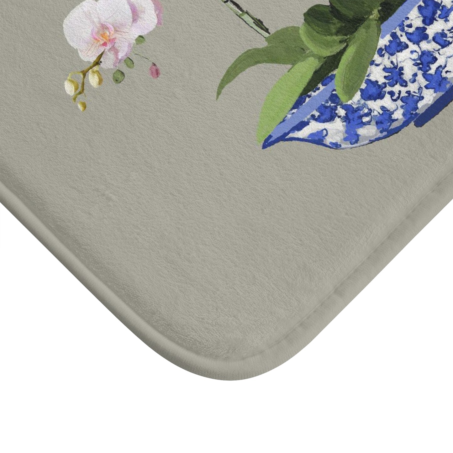 Kitchen, Bath  Cushion Mat, Beige Orchid Planter