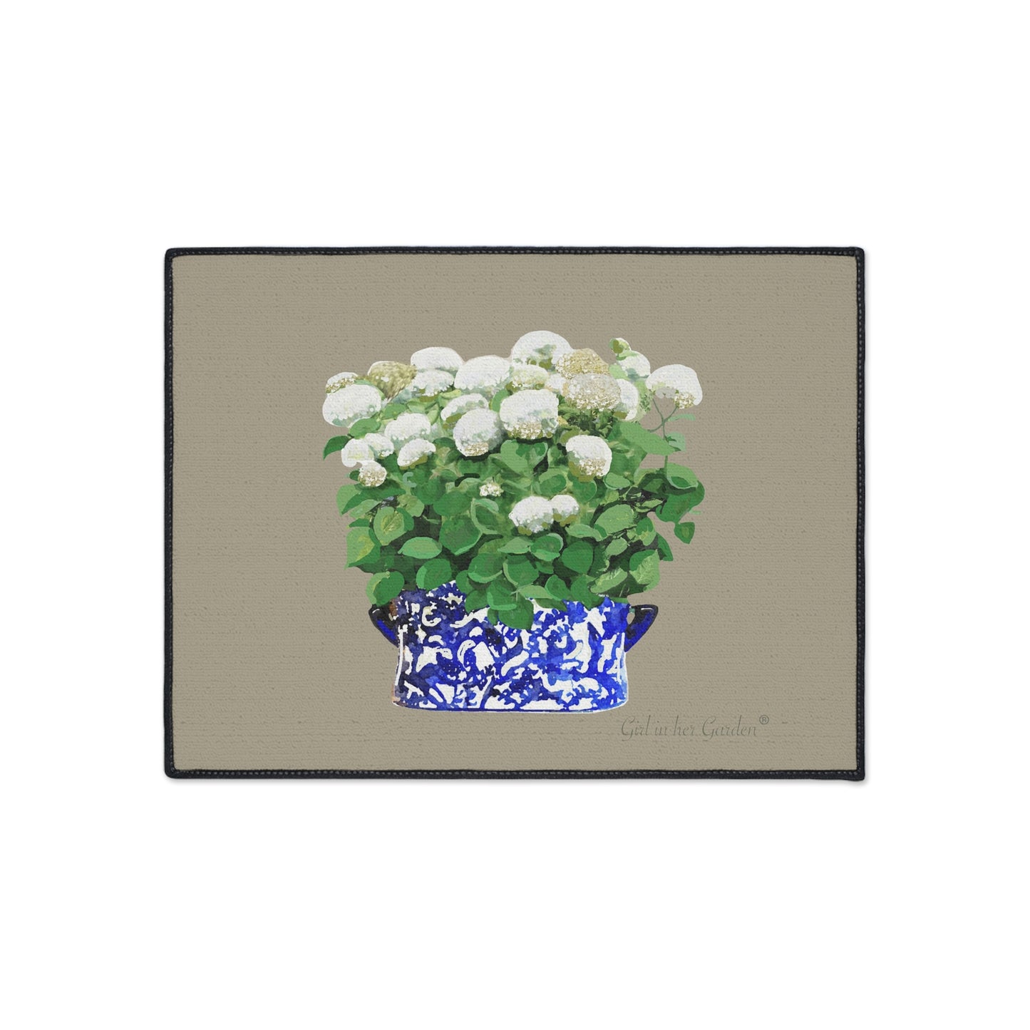 Beige Annabelle Planter Rubber Floor Mat