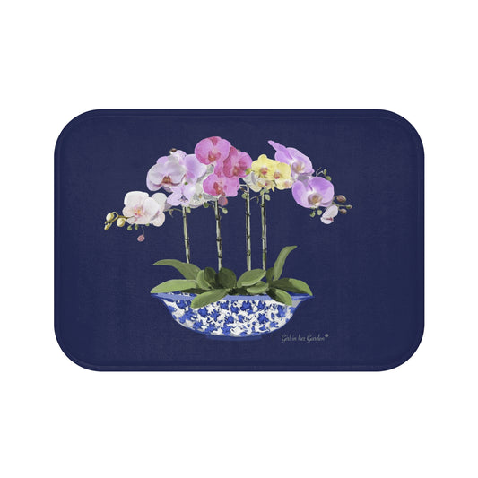 Kitchen, Bath Cushion Mat, Blue Orchid Planter