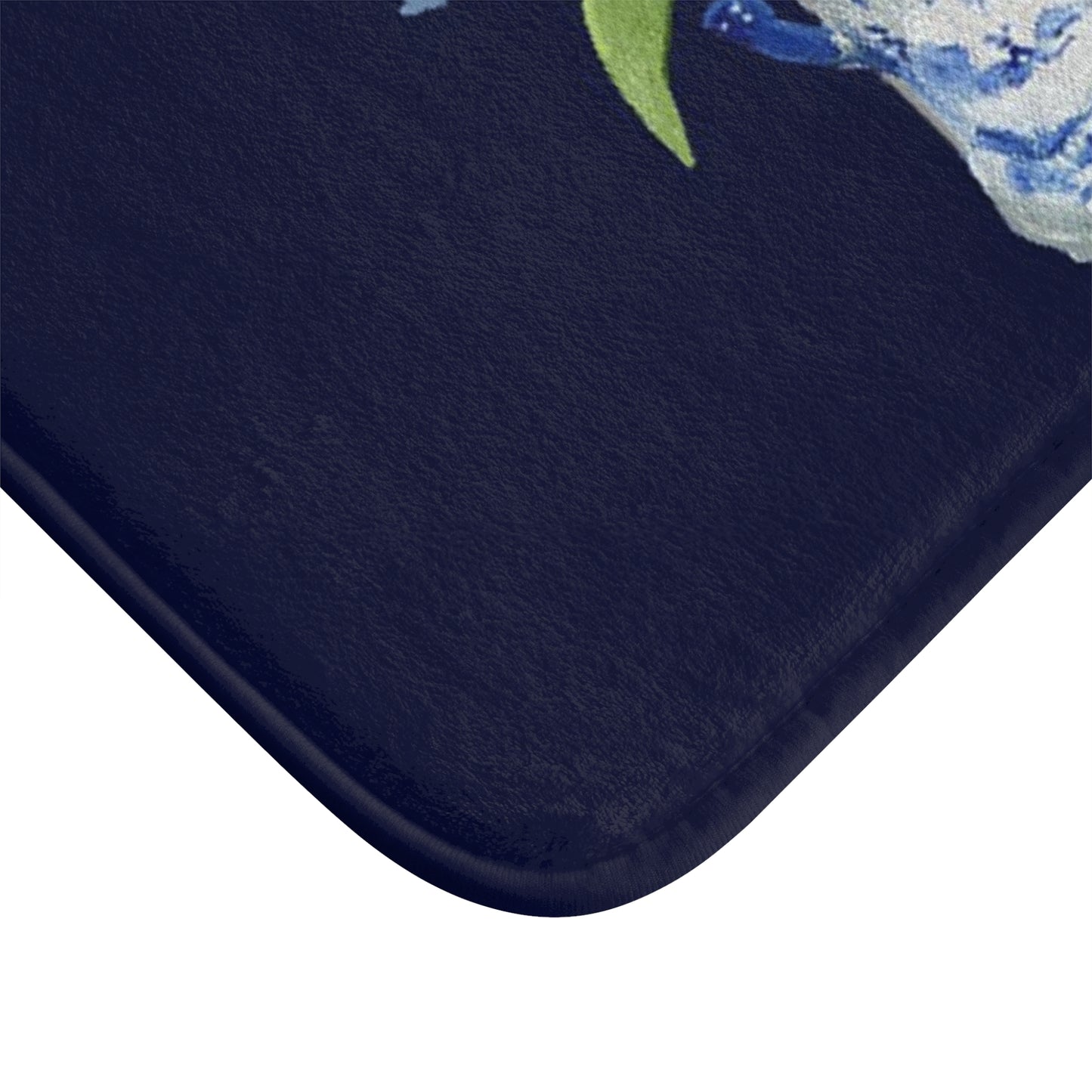 Kitchen, Bath Cushion Mat, Light Blue Hydrangea Planter
