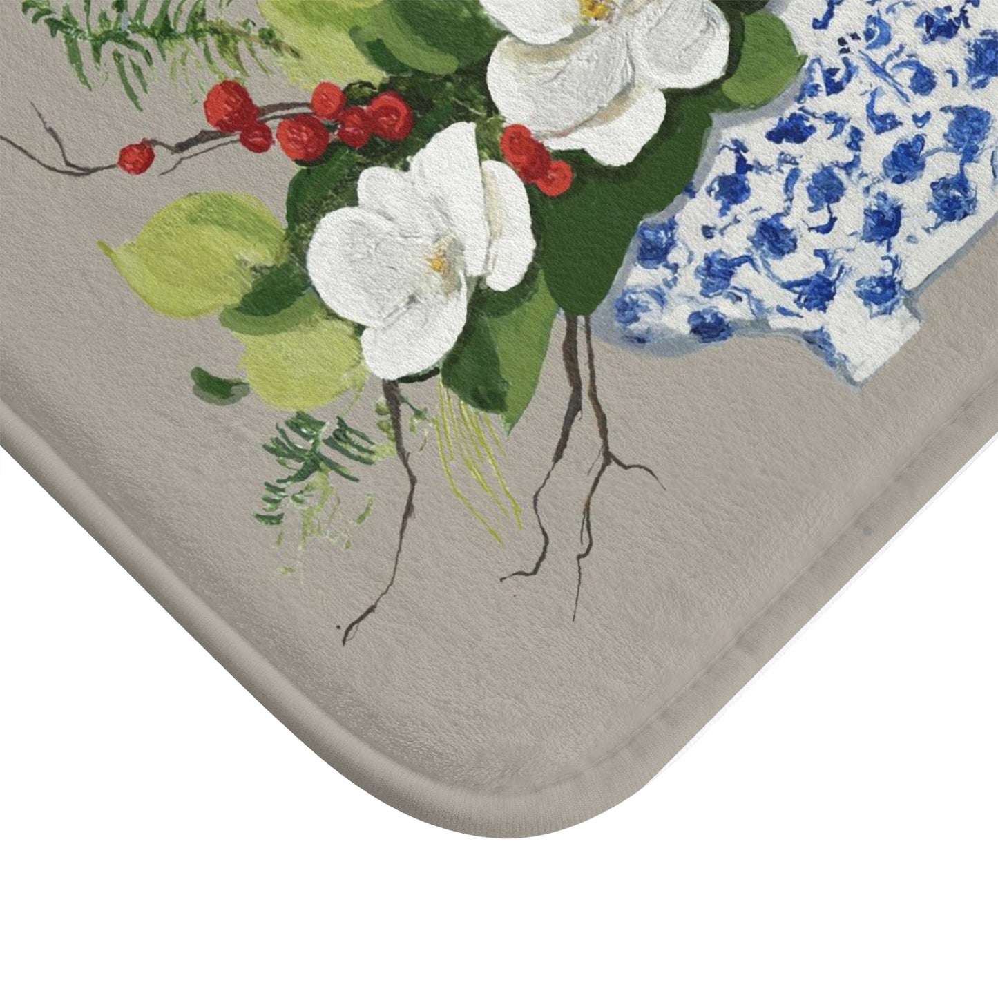Kitchen, Bath  Cushion Mat Beige Christmas Planter