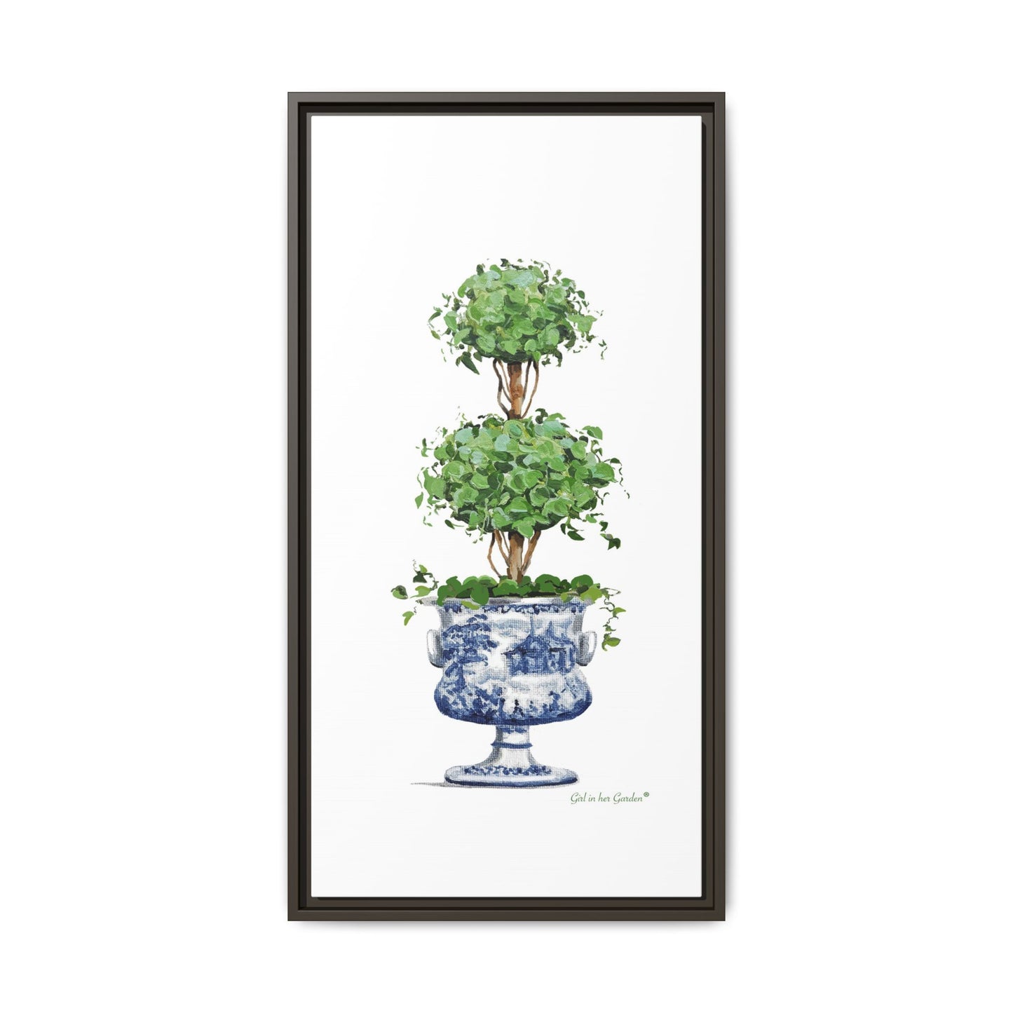 Double Topiary Tree Canvas Print