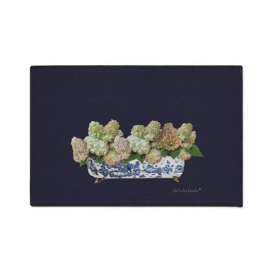 Navy Pegee Fall Planter Floor Mat