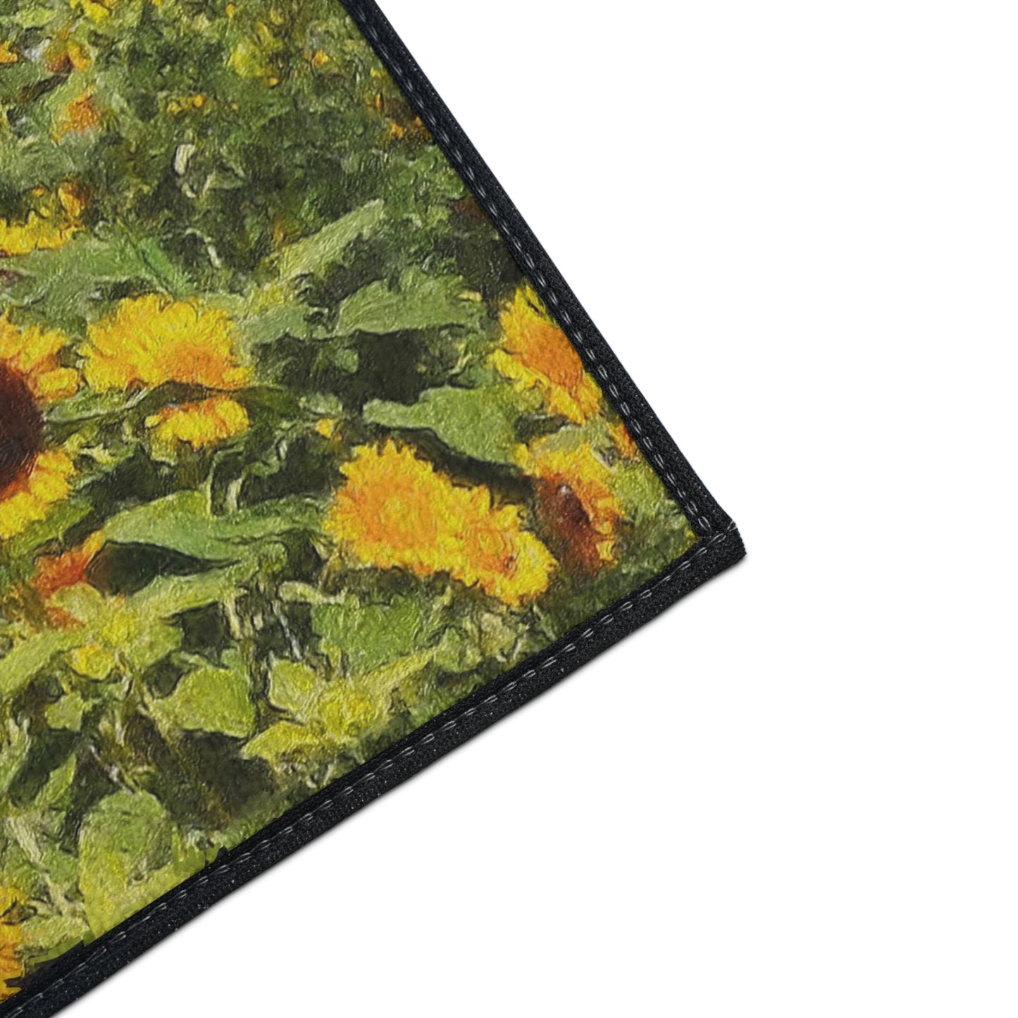 Sunflower Field Rubber Floor Mat
