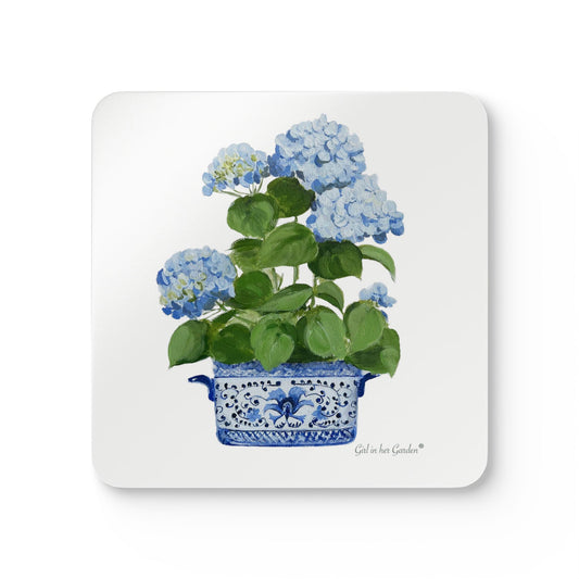 Hydrangea Corkwood Coaster Set
