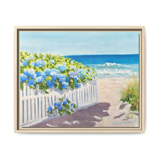 Coastal Hydrangeas on a Beach Path