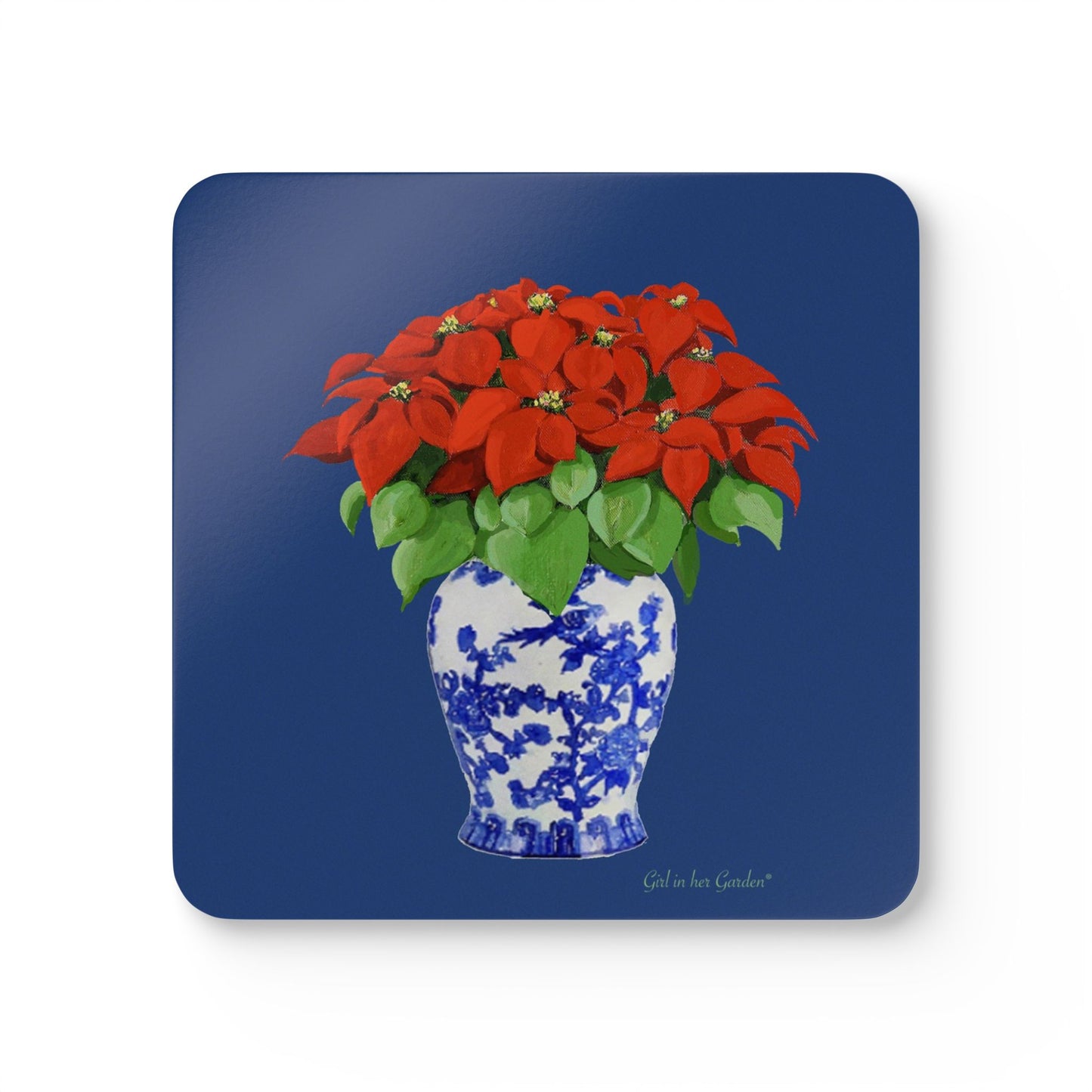Blue Christmas Chinoiserie Coasters