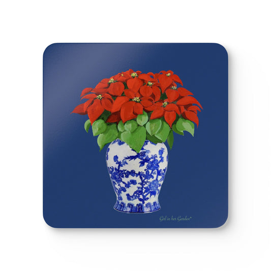 Blue Christmas Chinoiserie Coasters