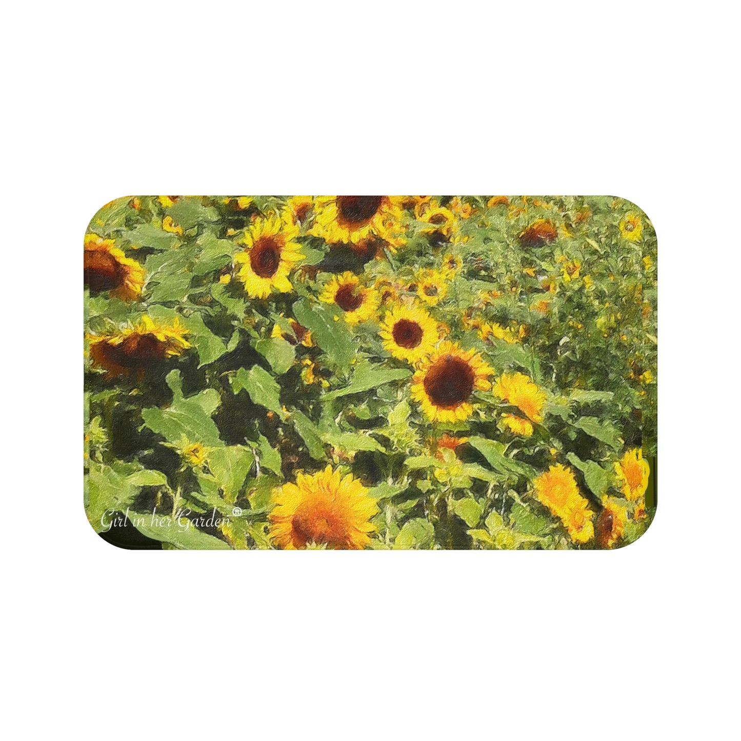 Kitchen, Bath Cushion Mat, Sunflower Field