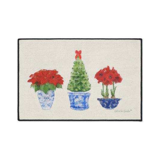 Christmas Trio Rubber Floor Mat