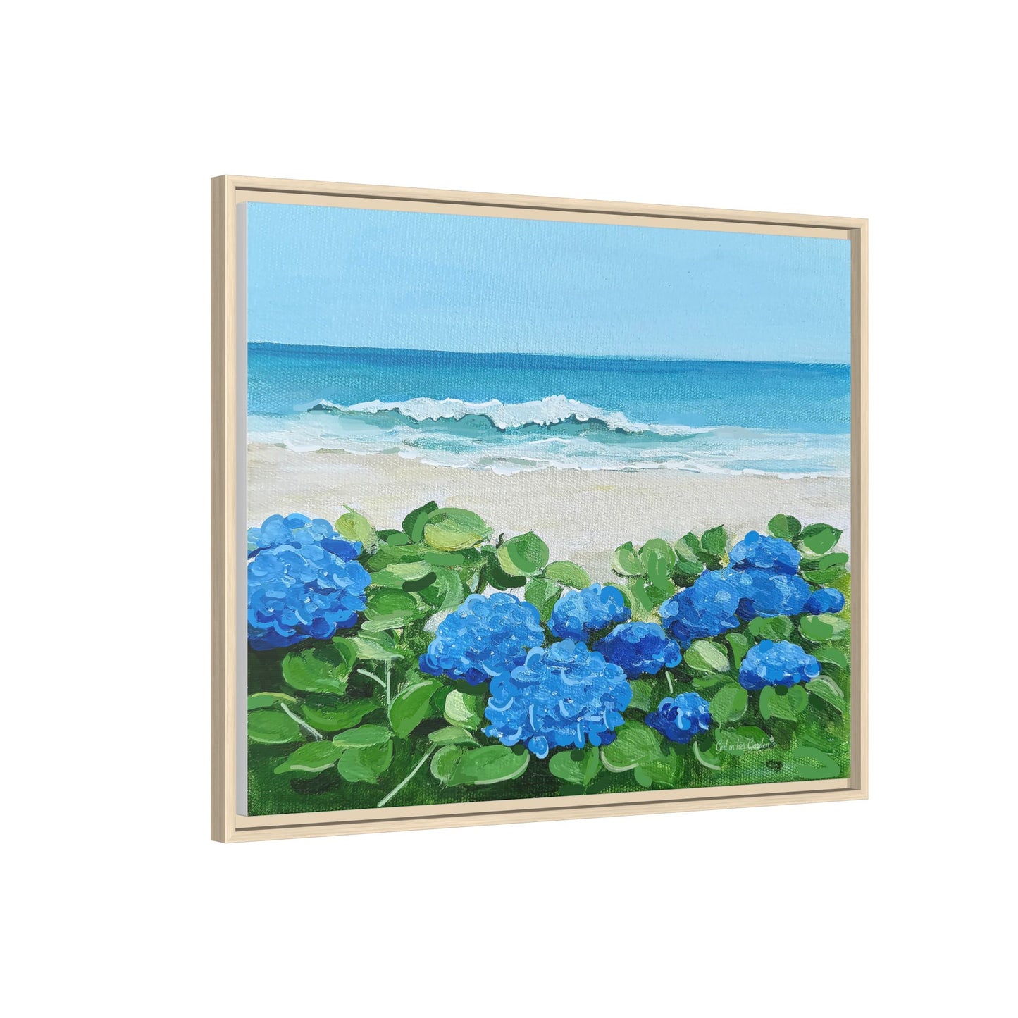 Blue Hydrangeas by the Beach