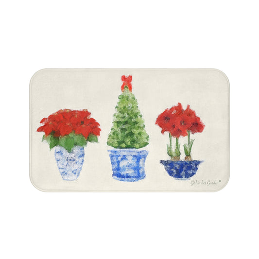 Kitchen Bath Cushion Mat,  Christmas Trio