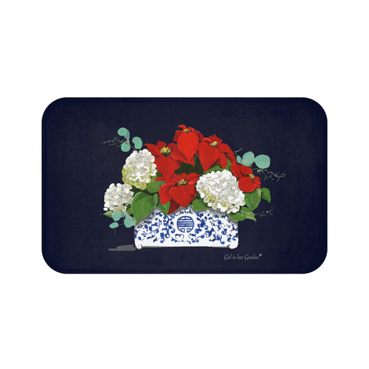 Navy Christmas Planter, Kitchen & Bath Cushion Mat