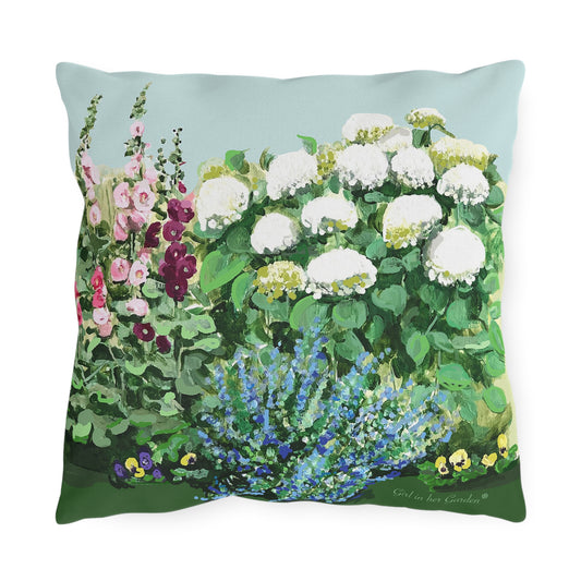 Hydrangea Garden Outdoor Pillows