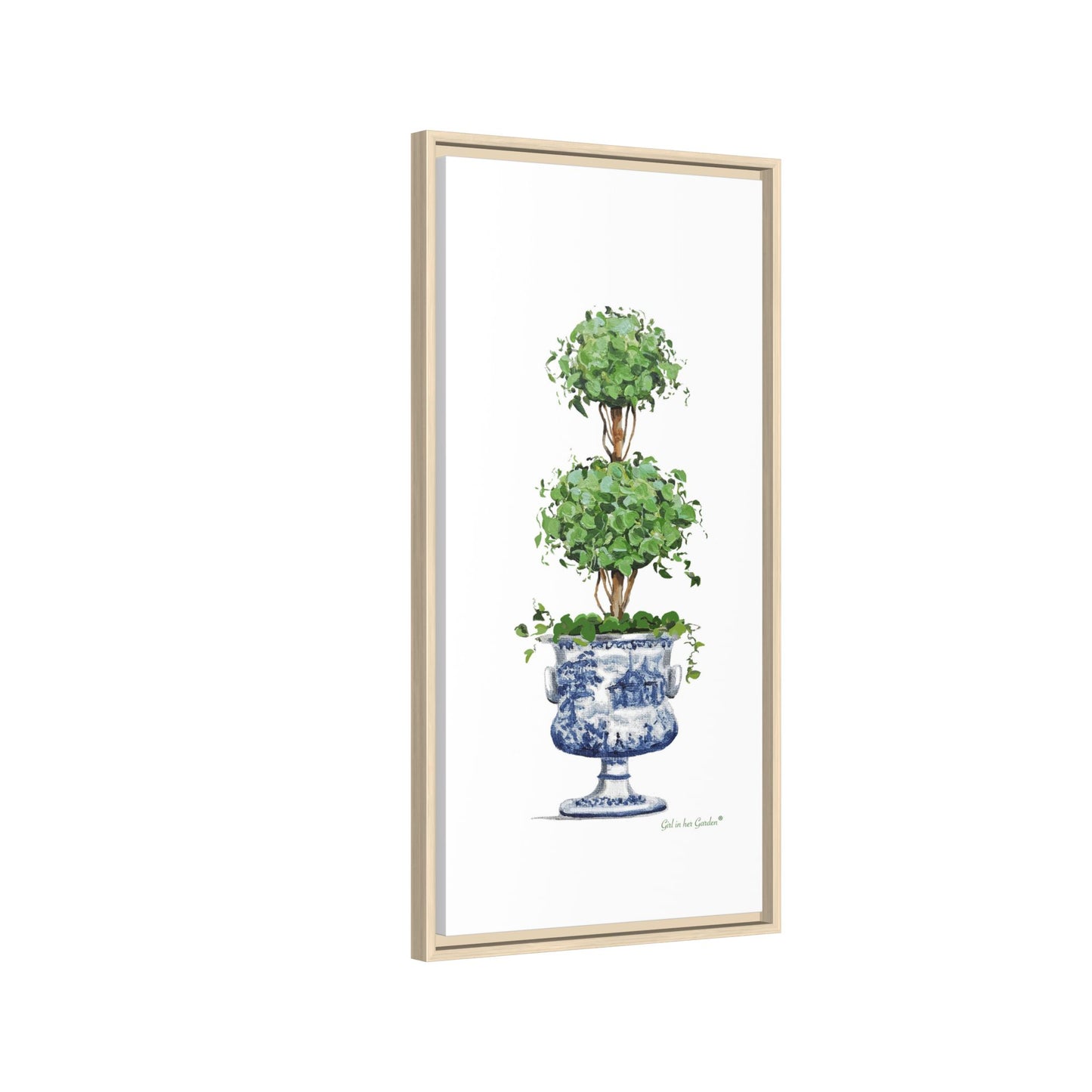 Double Topiary Tree Canvas Print