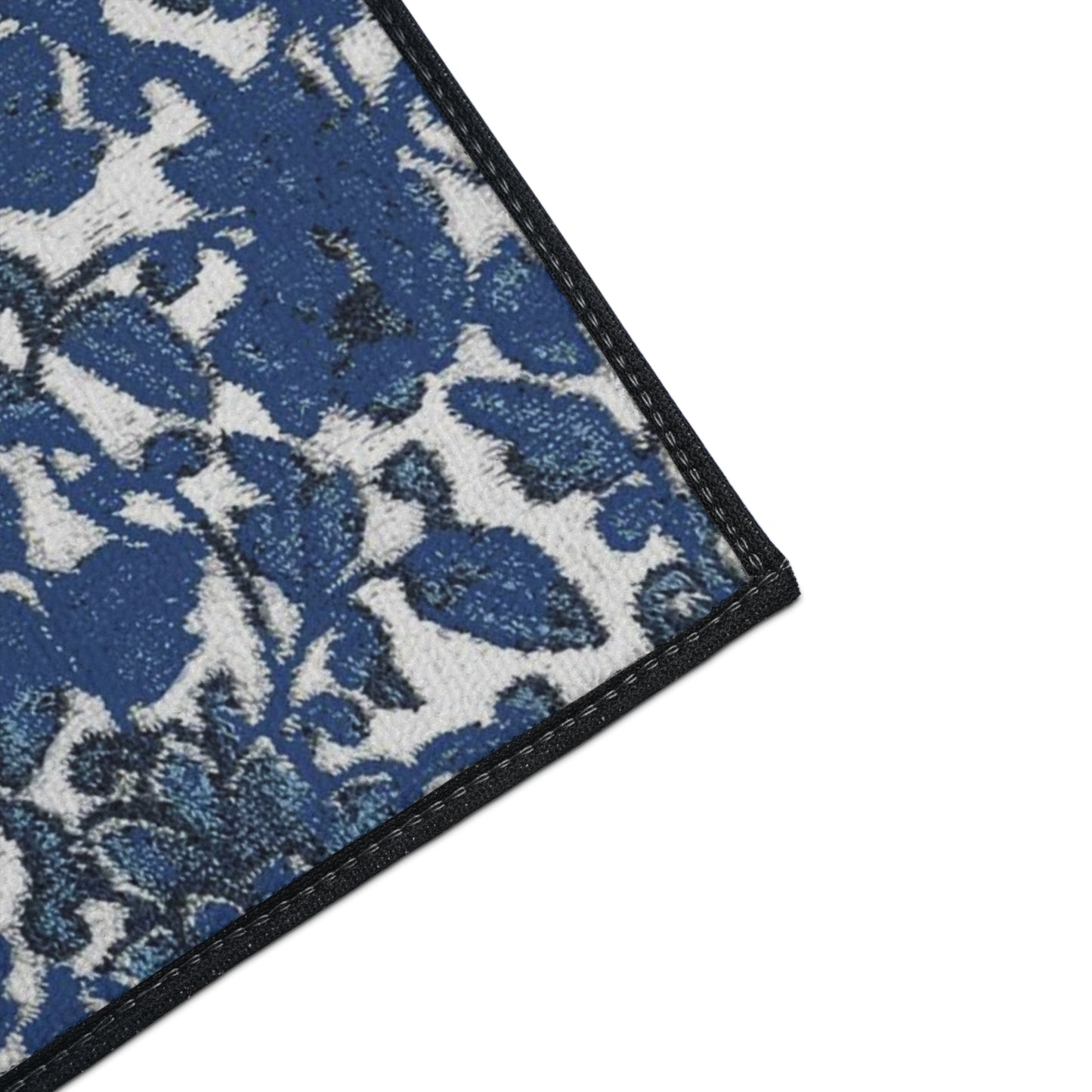 Blue Chinoiserie Rubber Floor Mat