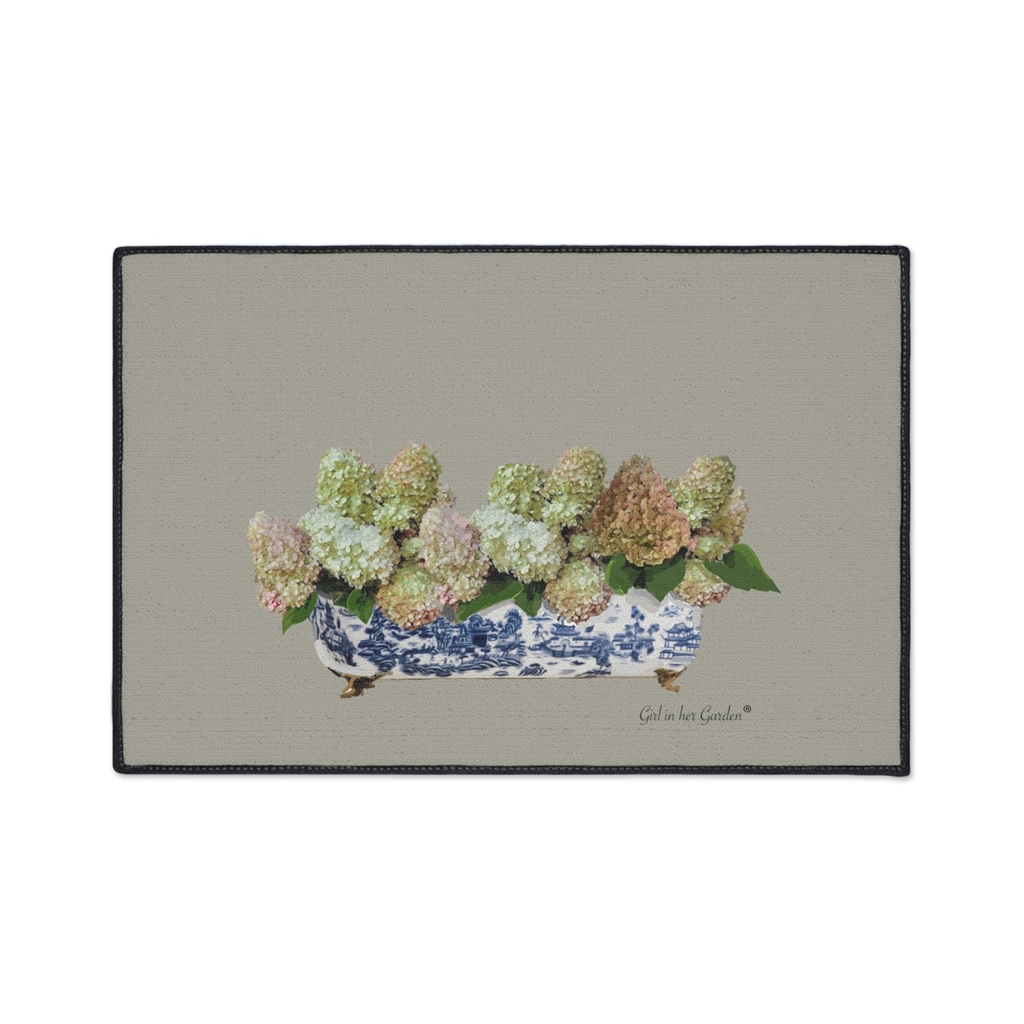 Peegee Hydrangea Fall Planter Floor Mat