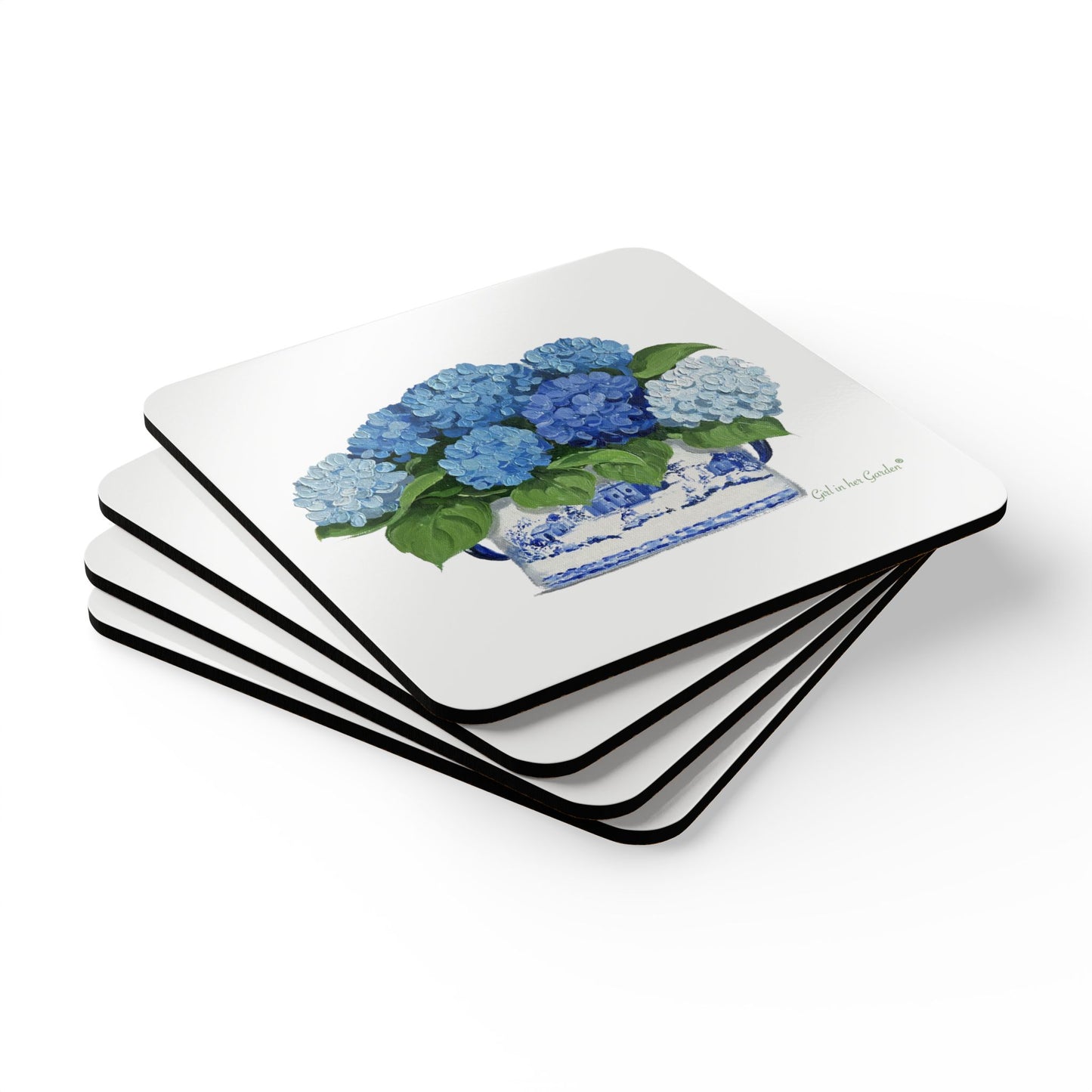 Hydrangea Floral Coaster Set