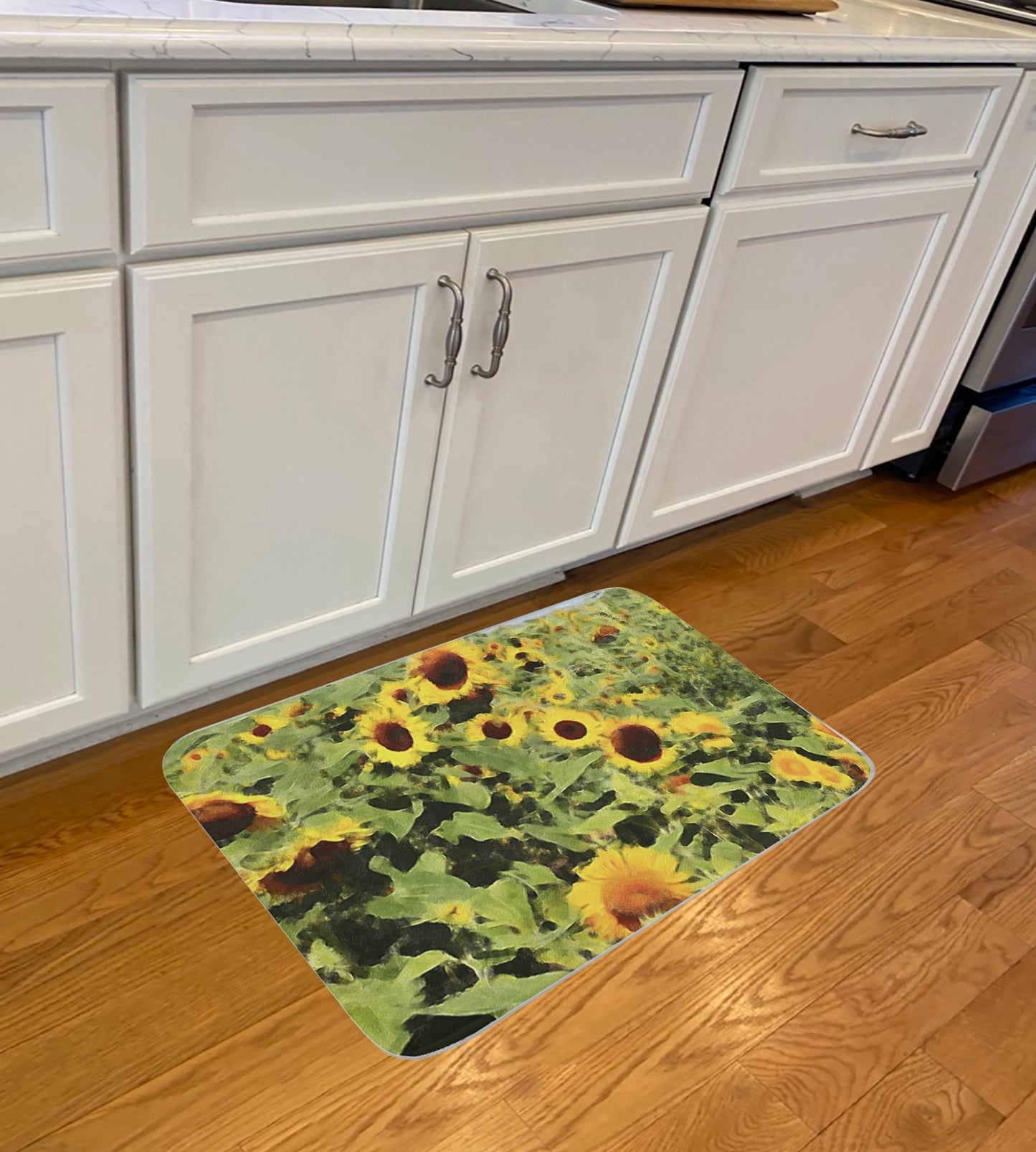Kitchen, Bath Cushion Mat, Sunflower Field