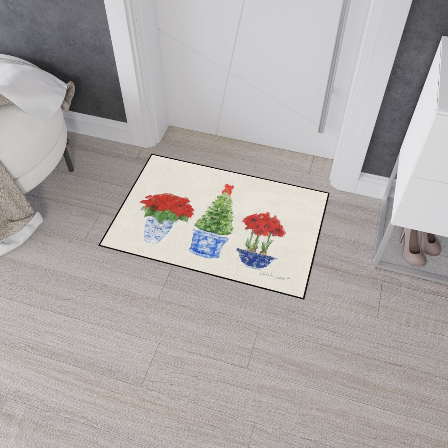 Christmas Trio Rubber Floor Mat