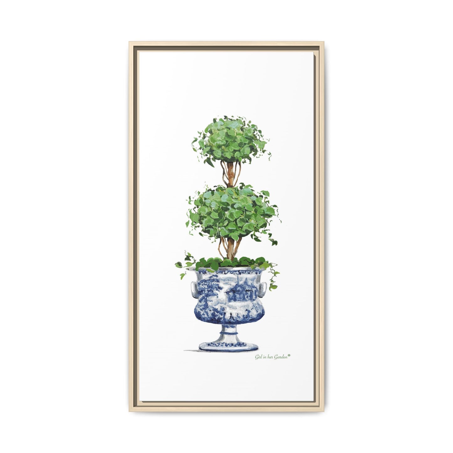 Double Topiary Tree Canvas Print
