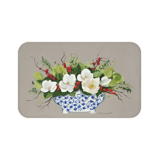 Kitchen, Bath  Cushion Mat Beige Christmas Planter