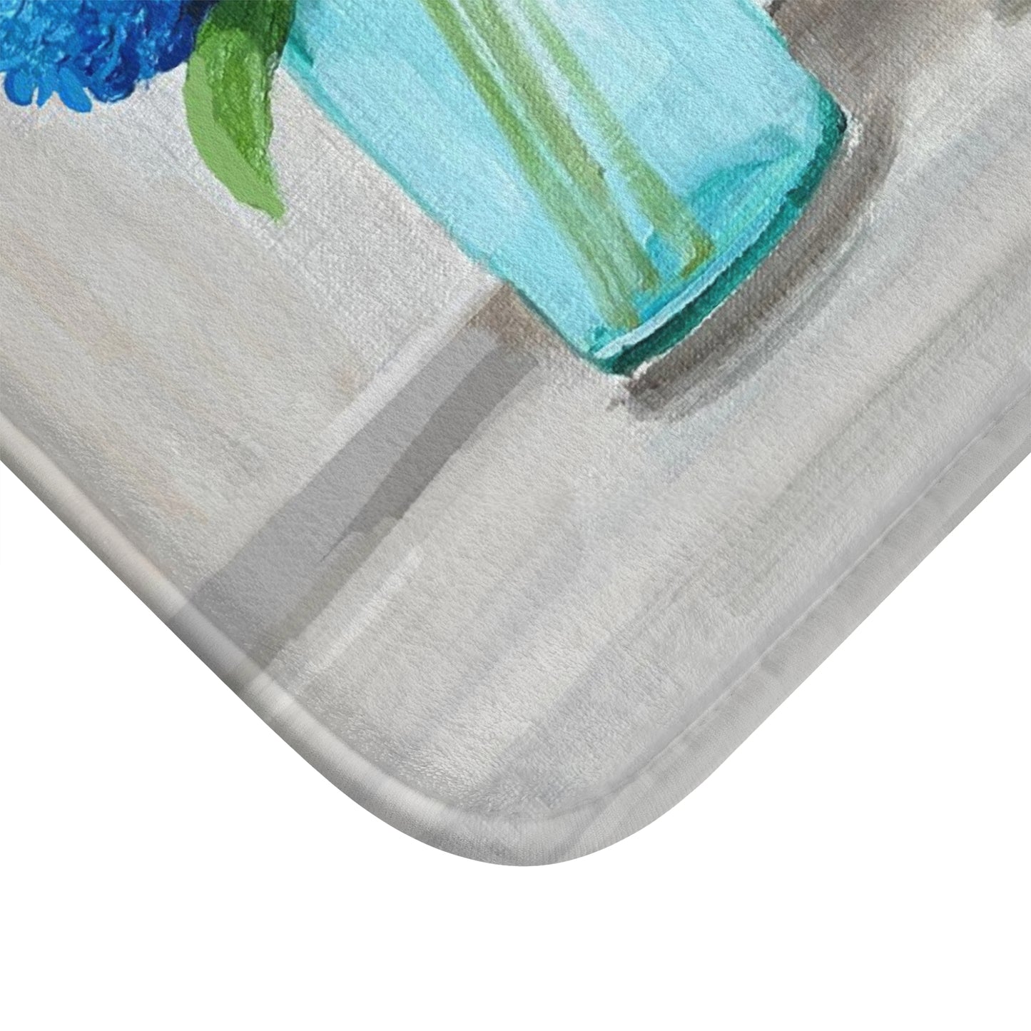 Kitchen, Bath  Cushion Mat, Hydrangeas in Mason Jars