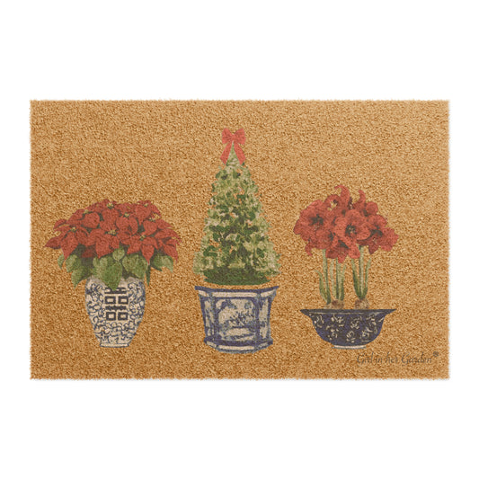 Christmas Trio, Outdoor Coir Fiber Rubber Doormat