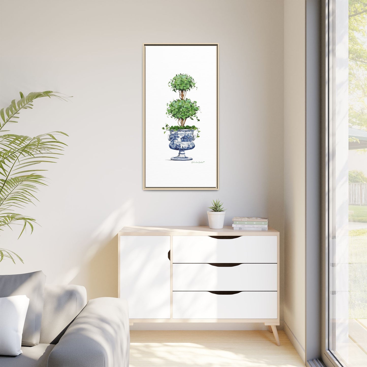 Double Topiary Tree Canvas Print
