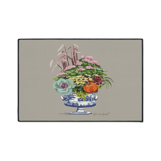 Beige Fall Planter Floor Mat