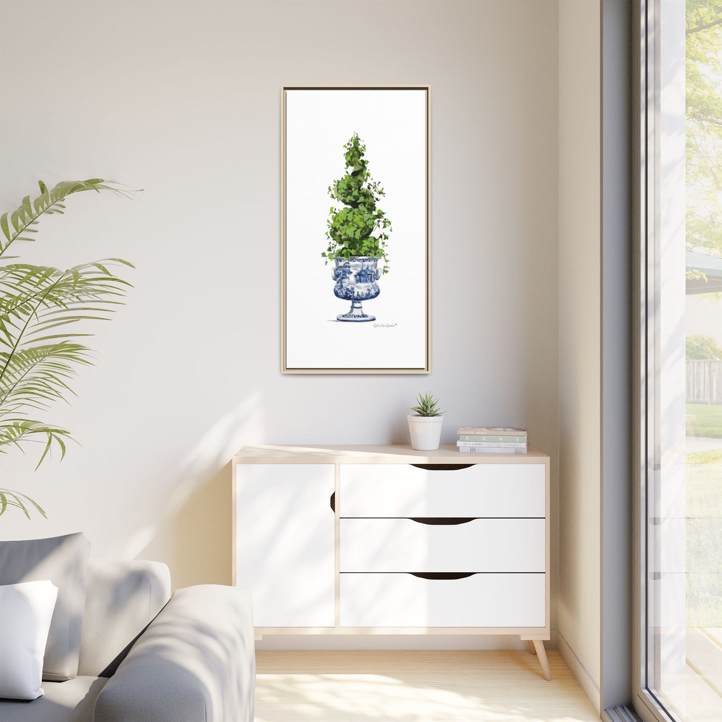 Topiary Spiral Tree Canvas Print