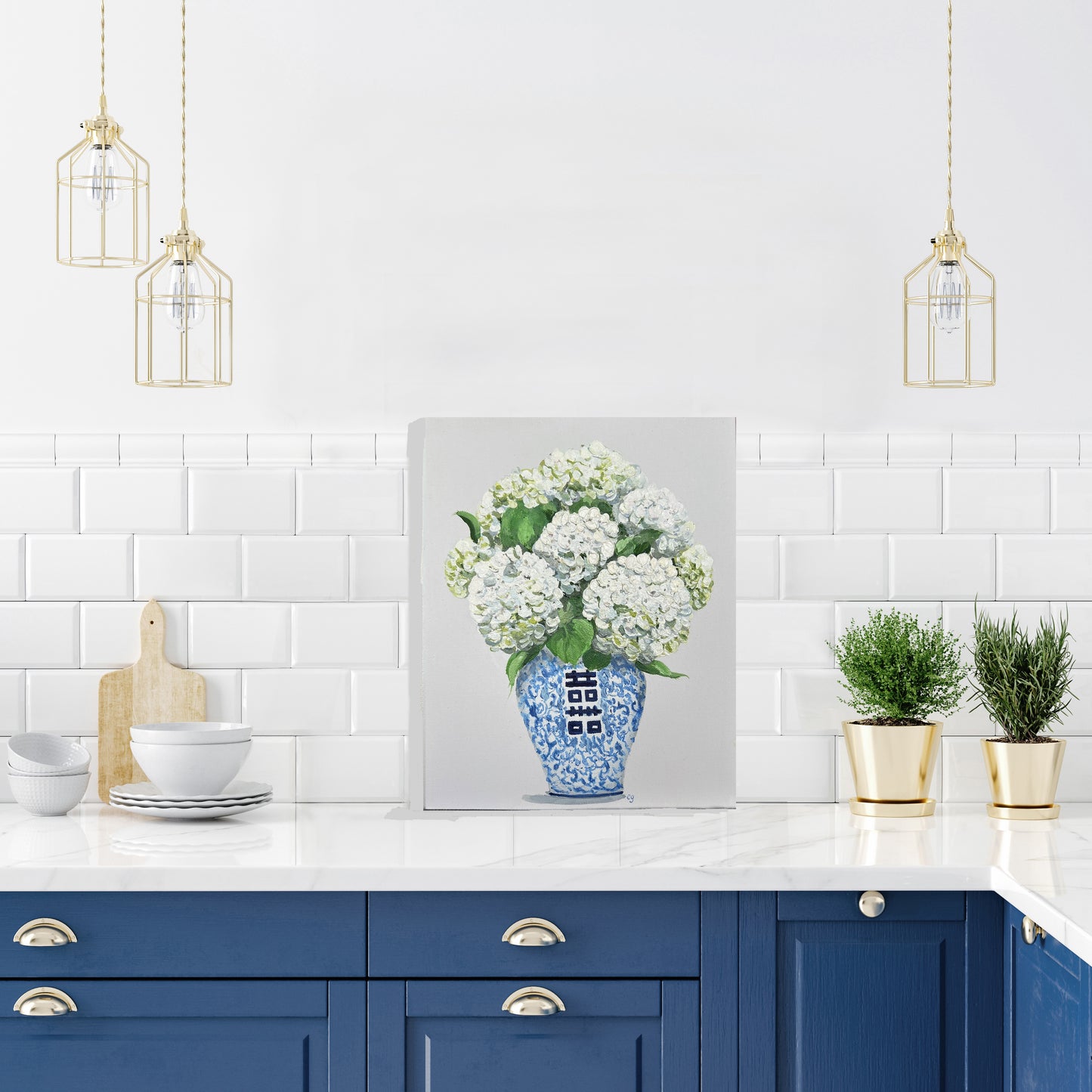 White Hydrangeas