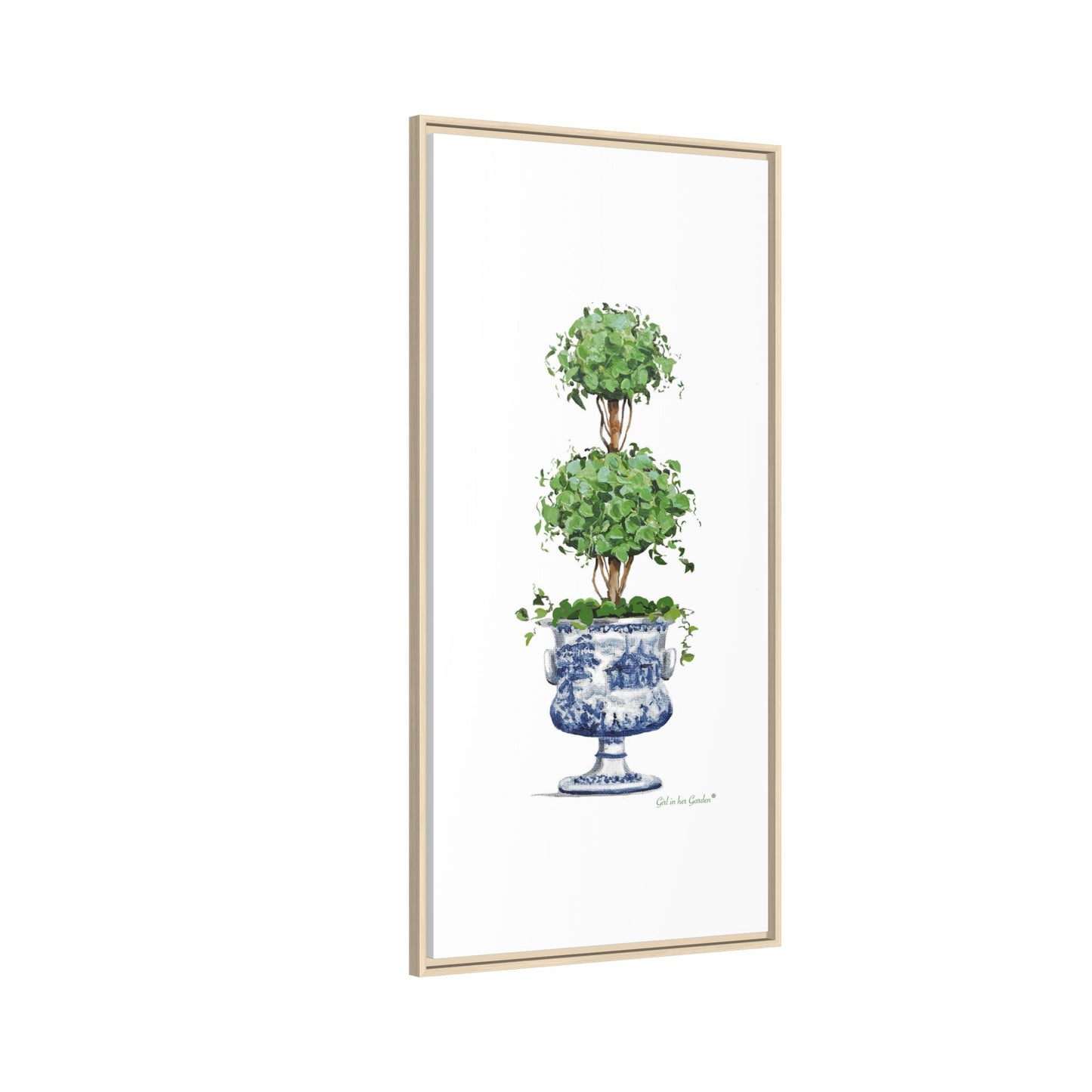 Double Topiary Tree Canvas Print