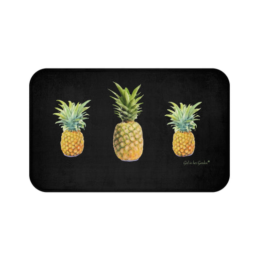 Kitchen,Bath Cushion Mat, Painted Pineapples