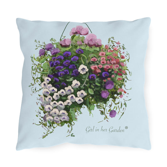 Hanging Basket Outdoor Pillow, Pillow Cover