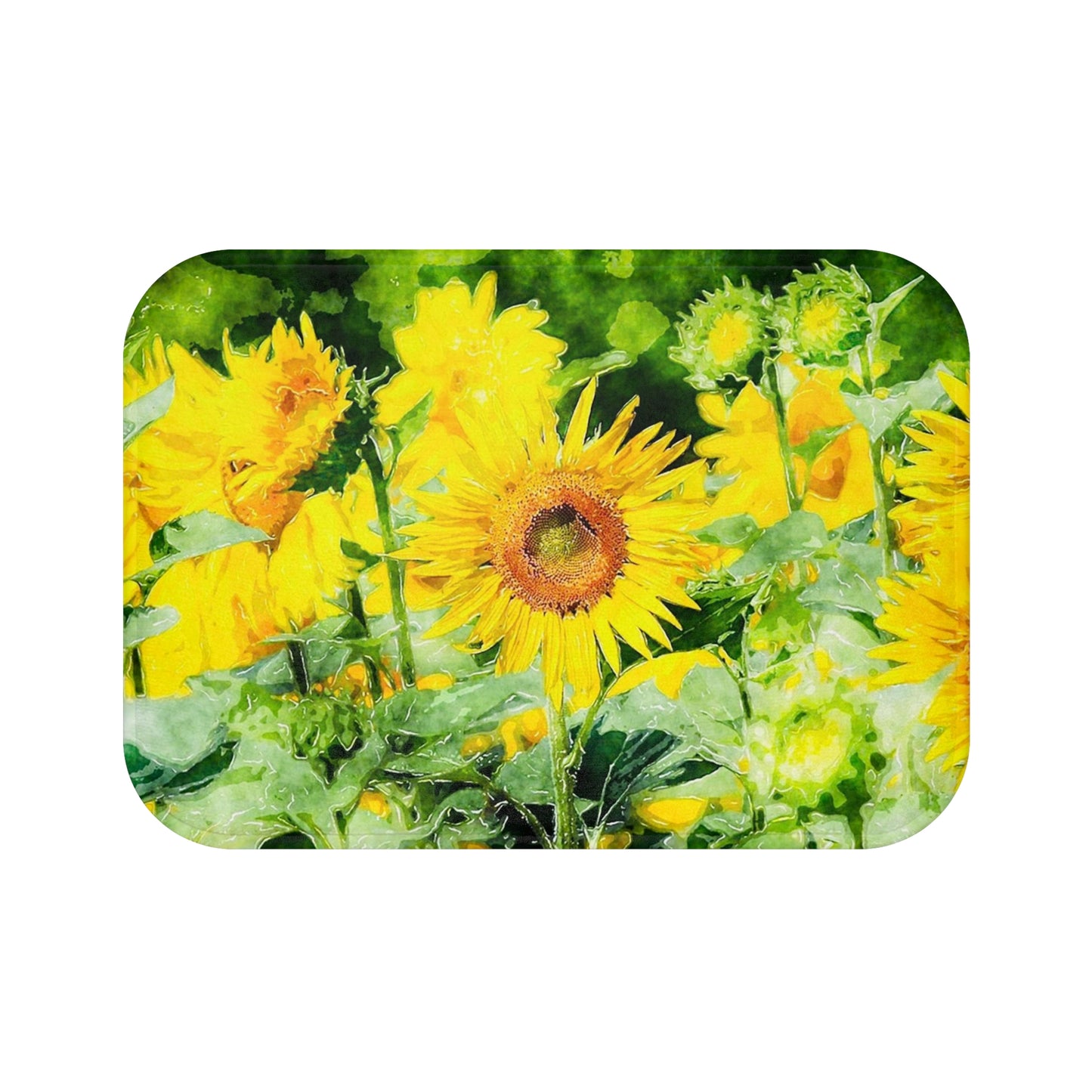 Kitchen, Bath Cushion Mat, Sunflowers