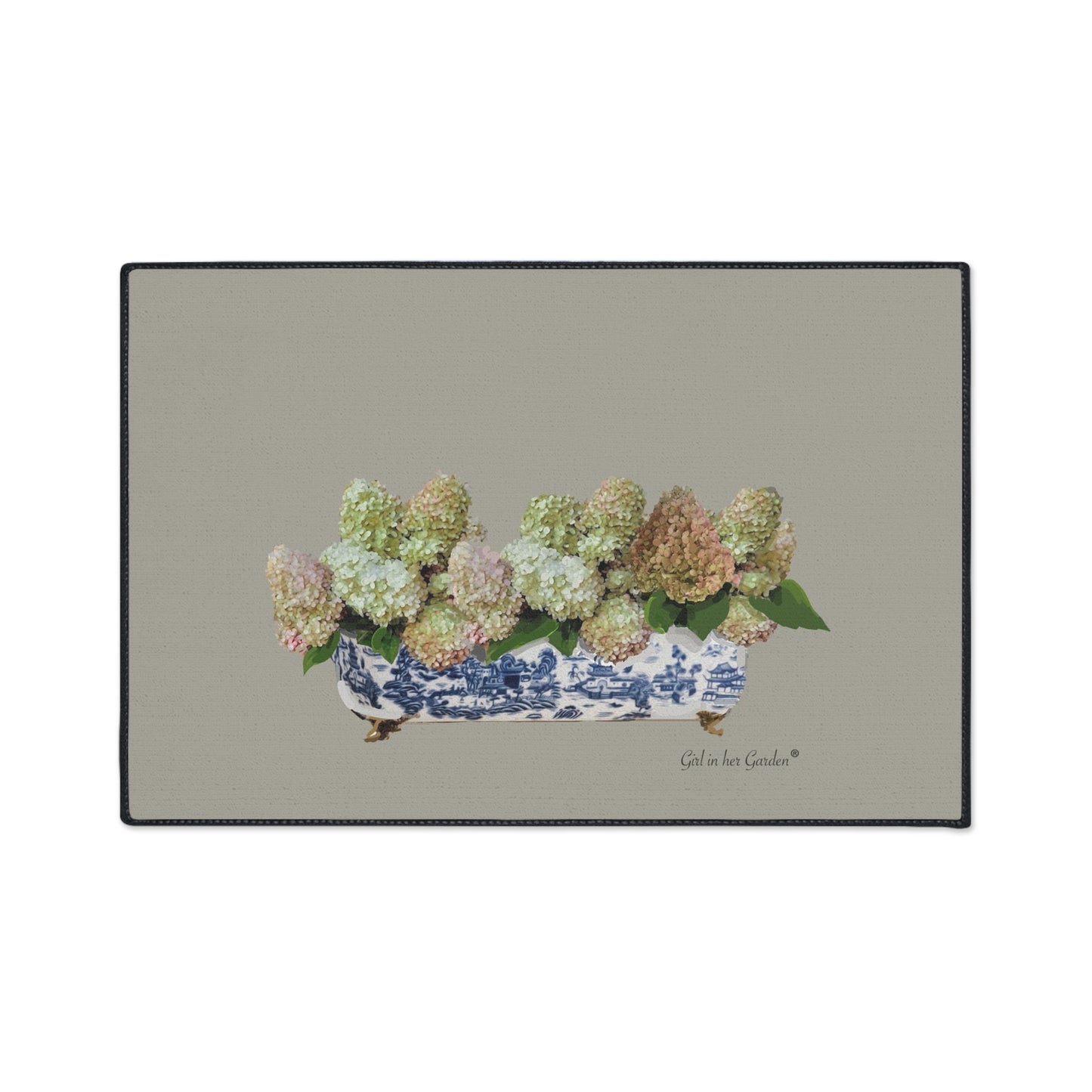 Peegee Hydrangea Fall Planter Floor Mat