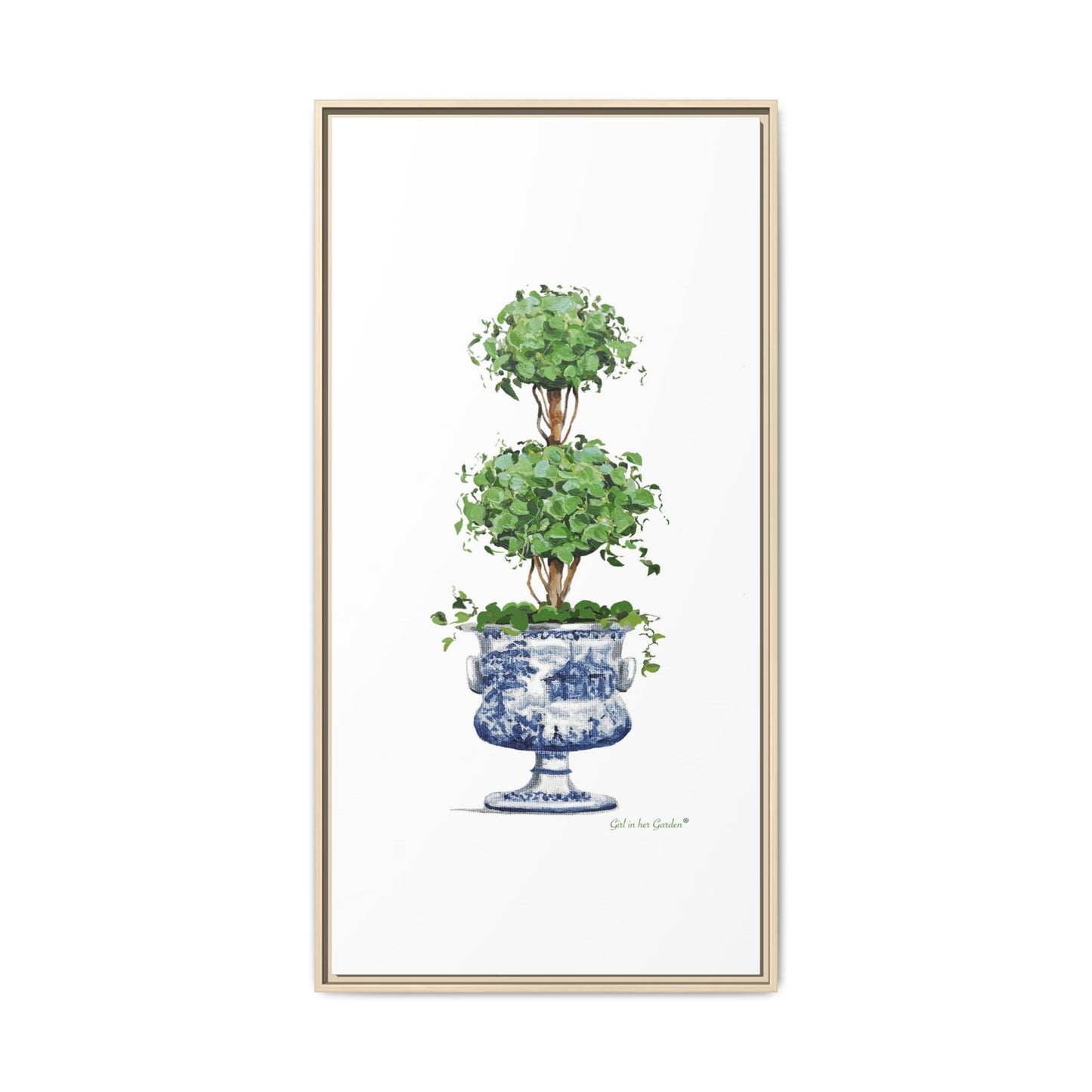 Double Topiary Tree Canvas Print