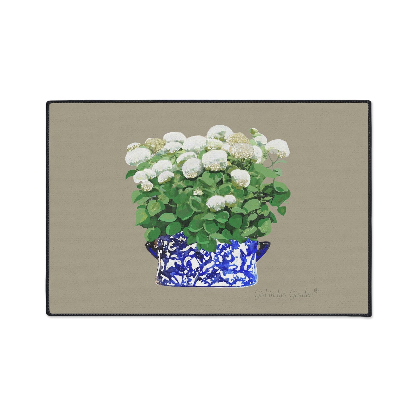 Beige Annabelle Planter Rubber Floor Mat