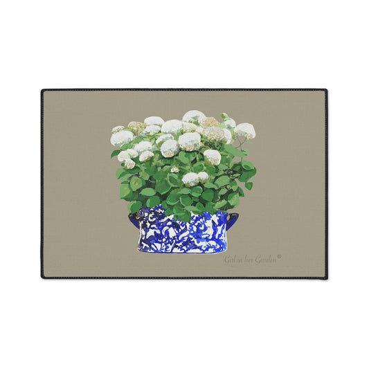 Beige Annabelle Planter Rubber Floor Mat