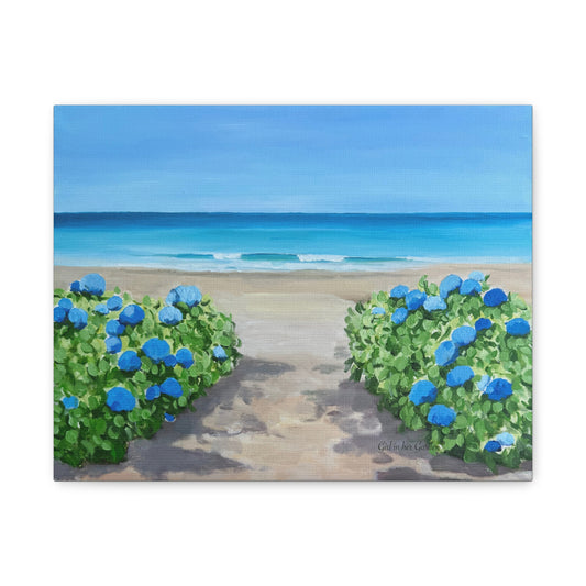 Hydrangeas on a the Beach, Unframed Poster or Canvas