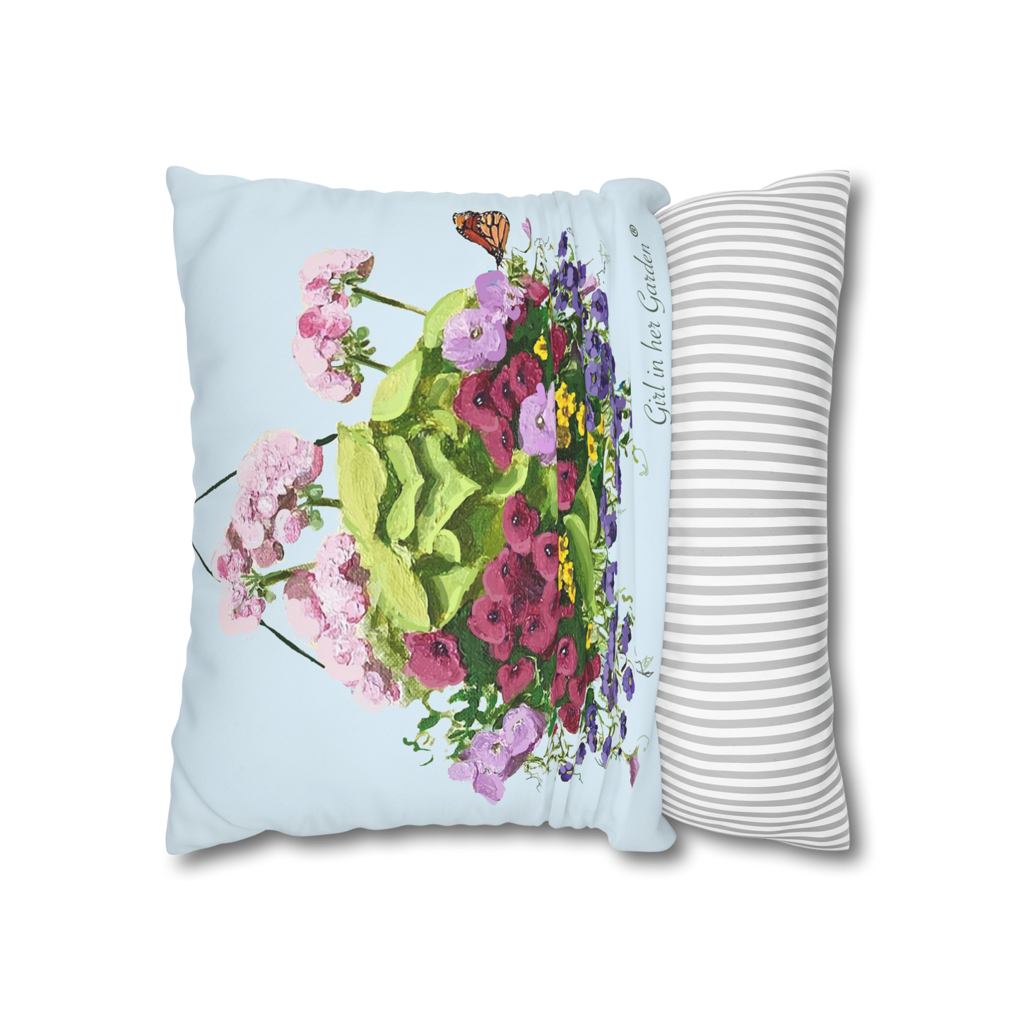 Hanging Basket 2 Outdoor Pillow, Pillow Cover
