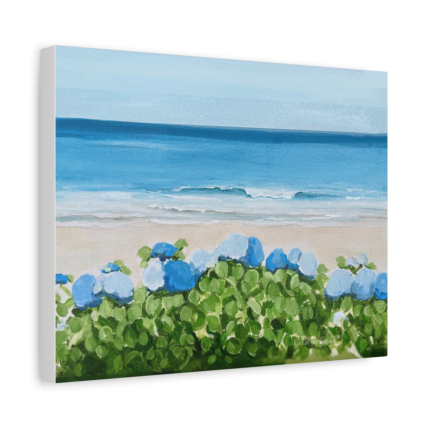 Hydrangeas on a the Ocean, Unframed Poster or Canvas