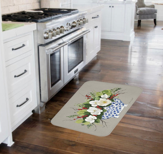 Kitchen, Bath  Cushion Mat Beige Christmas Planter