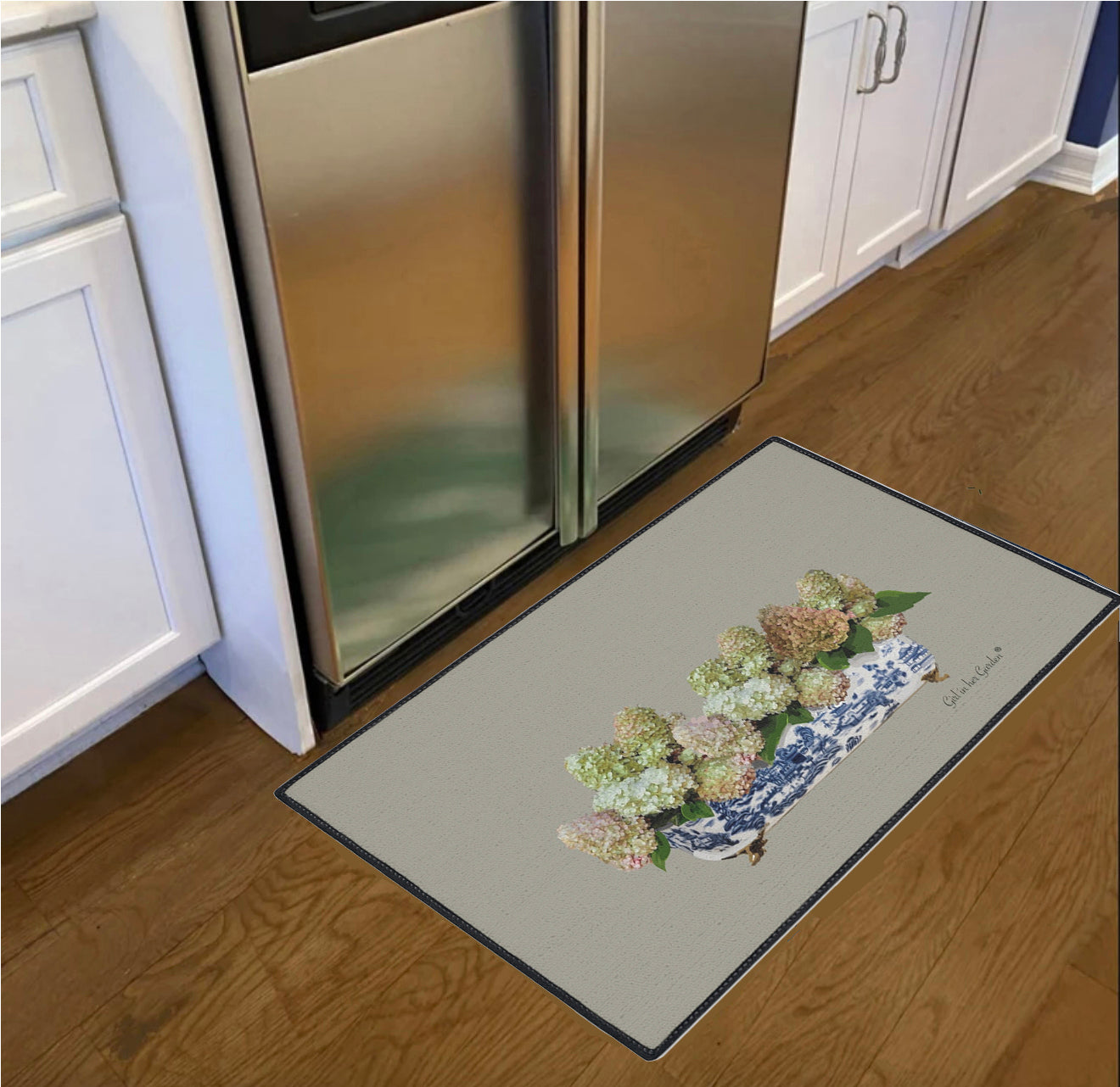 Peegee Hydrangea Fall Planter Floor Mat