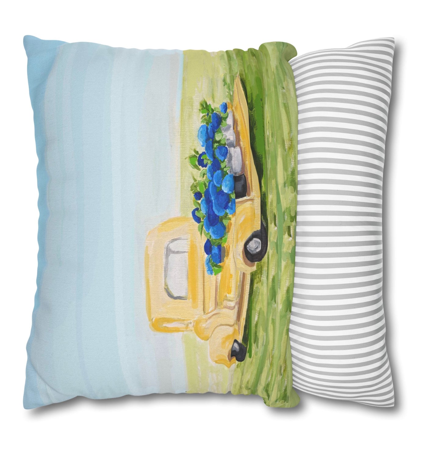 Flower Truck Hydrangea Pillow, Pillow Cover