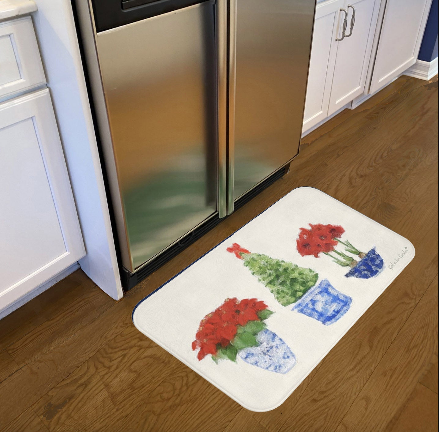 Kitchen Bath Cushion Mat,  Christmas Trio