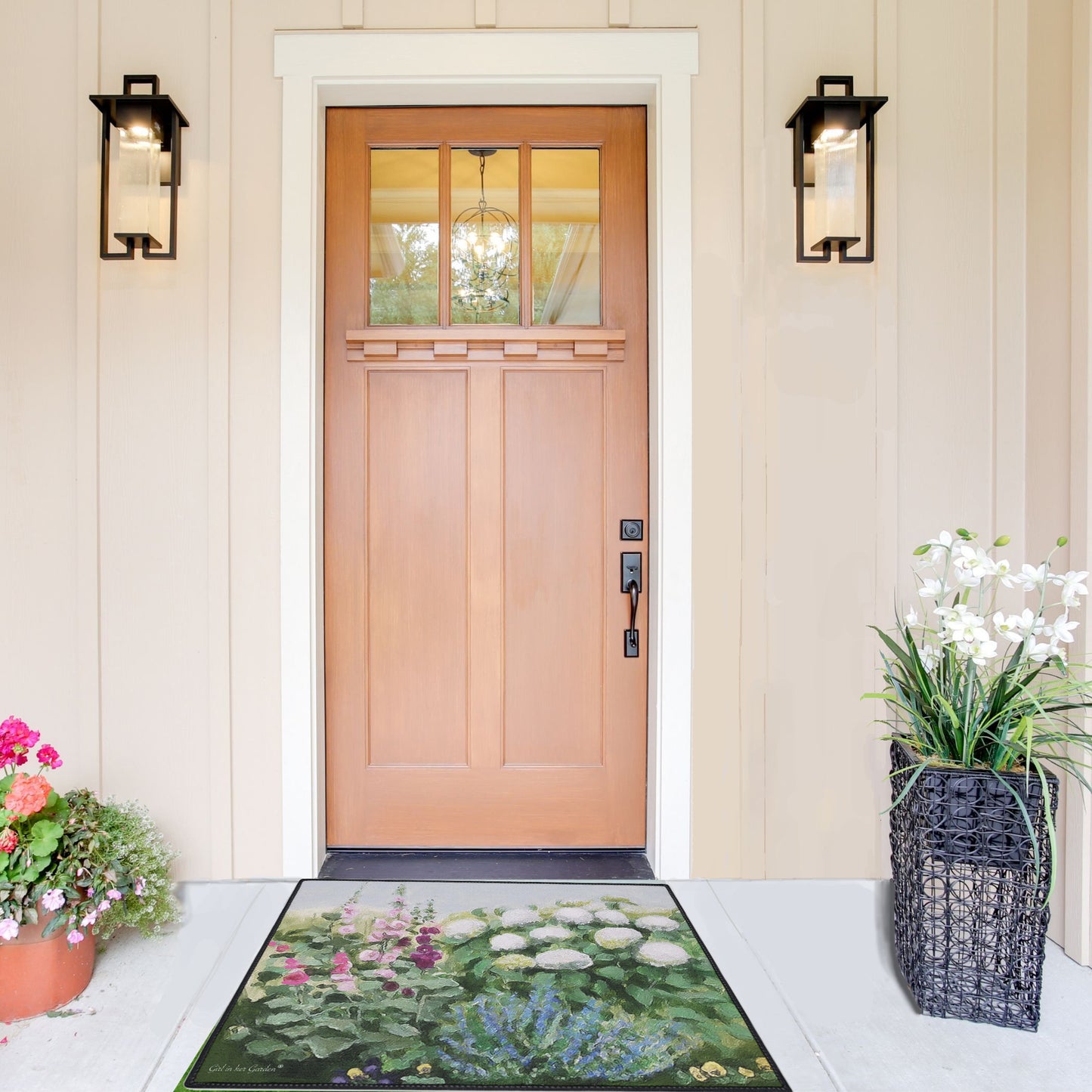 Painted Garden Rubber Floor Mat